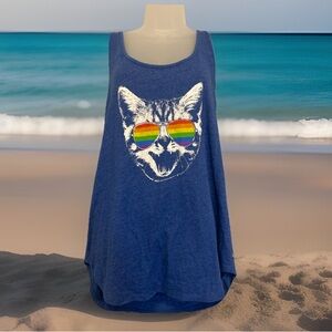 Tipsy Elves Blue Pride Cat Tank with Rainbow 🏳️‍🌈 Shades